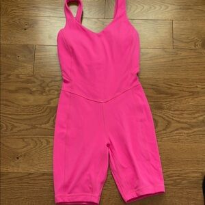 Lululemon Align 6” Bodysuit Align Tank with Align 6” Biking Shorts Size 2